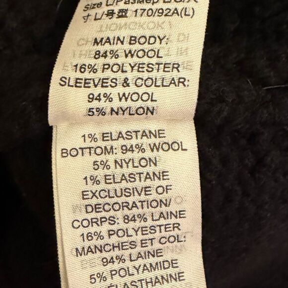 Tory Sport Size Large Wool Black Blue Fair Isle Pullover Turtleneck Sweater - Picture 12 of 12